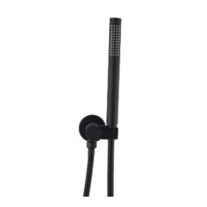 Lucid Matte Black Round Hand held Shower Set